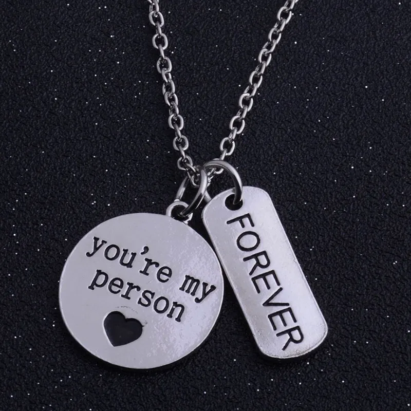 2018 New Trendy You Are My Person Pendant Necklace Forever