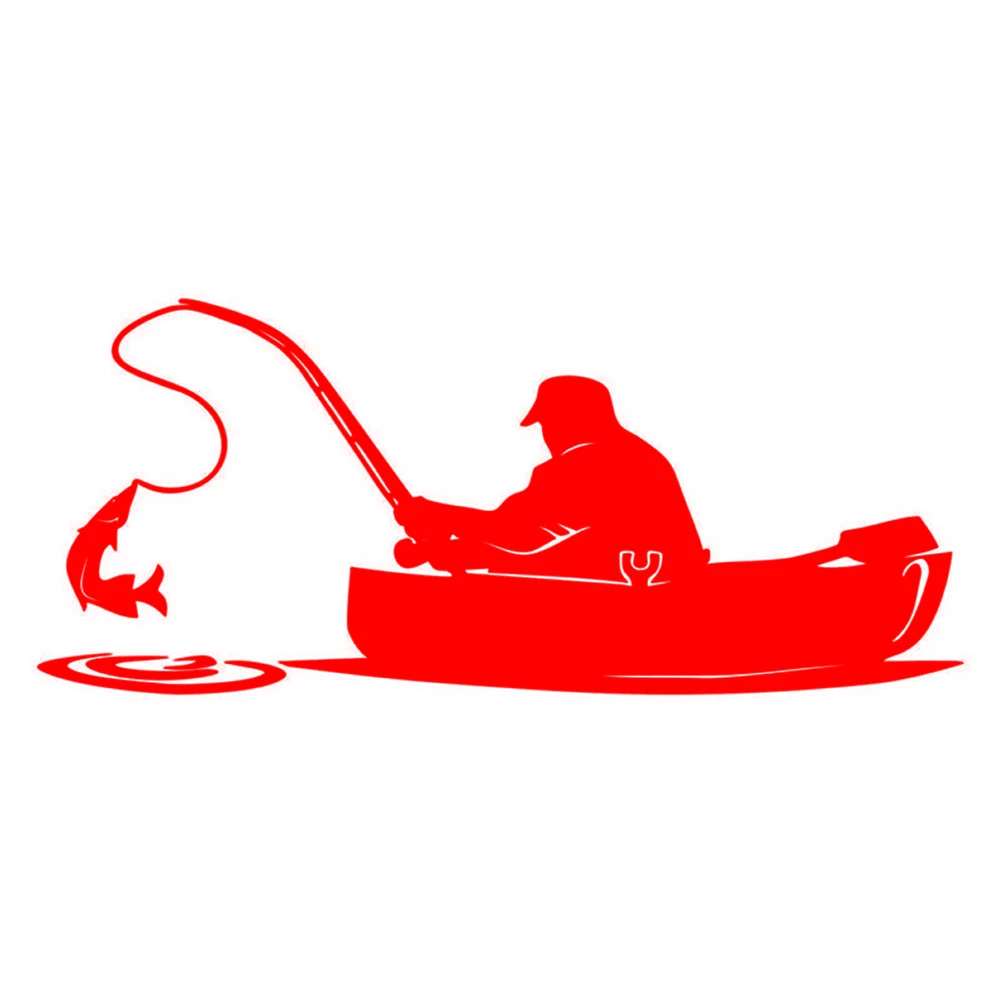 15265CM Fashion Nelayan Memancing Di Papan Kapal Ikan Stiker Mobil Lucu Kartun Mobil Tubuh Vinyl Decal Multi Warna Mobil Styling Car Styling On Boardvinyl Decal AliExpress