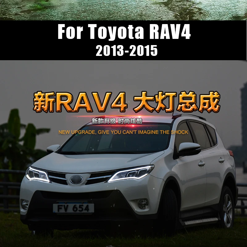 KOWELL автомобильный Стайлинг для Toyota RAV4 фары- COB дизайн светодиодный фары DRL Bi Xenon объектив высокого ближнего парковка туман