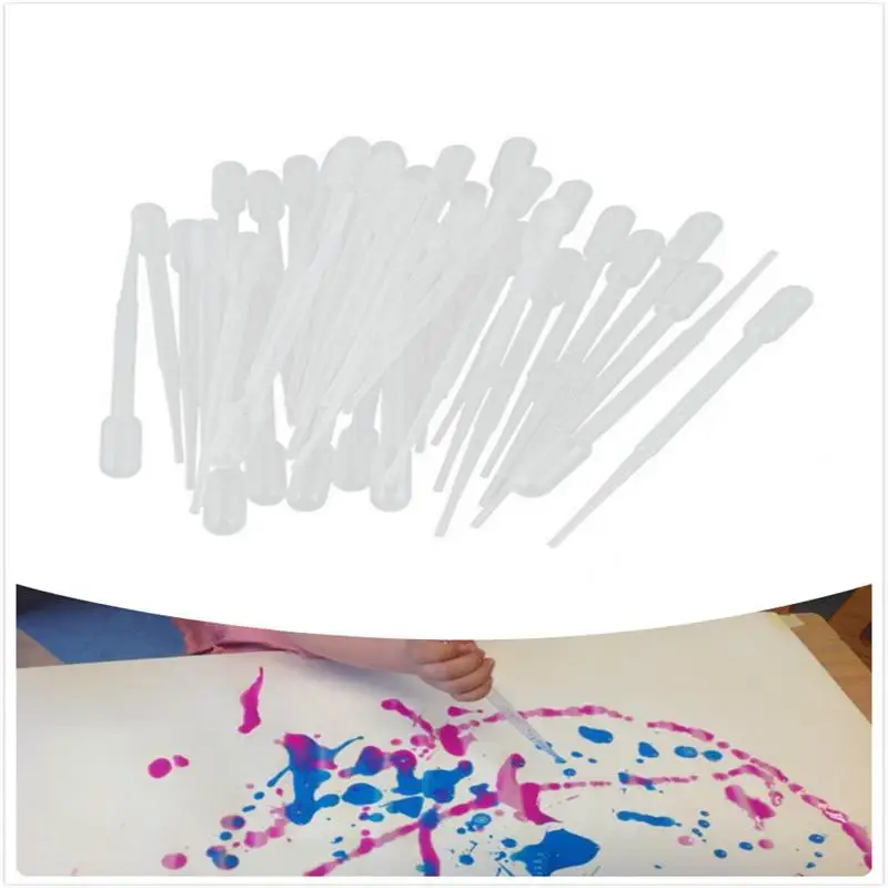 

100 Pcs 0.2ml Practical Graduated Pipettes Dropper For Kids Drawing Toys Or For Experiment Medical Educational Supplies