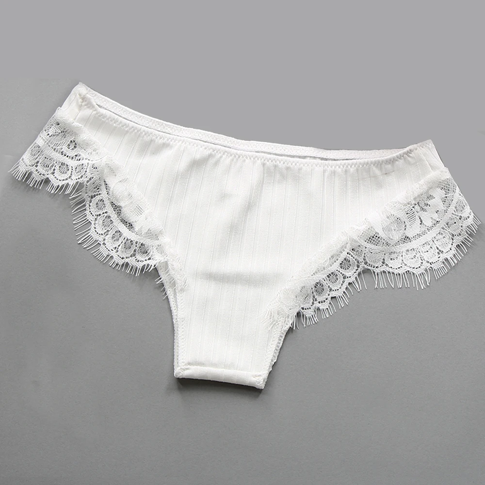 

Okdeals Women White Sexy Panties Sheer Lace Thong Underwear Women G-string Thongs Spain Style T-back Sexy Plus Size Lace Panties