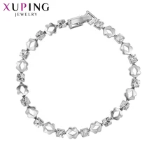 Xuping, модный элегантный браслет, ювелирные изделия, стразы, Экологичная медь, для женщин, подарок на Рождество, S80-75051