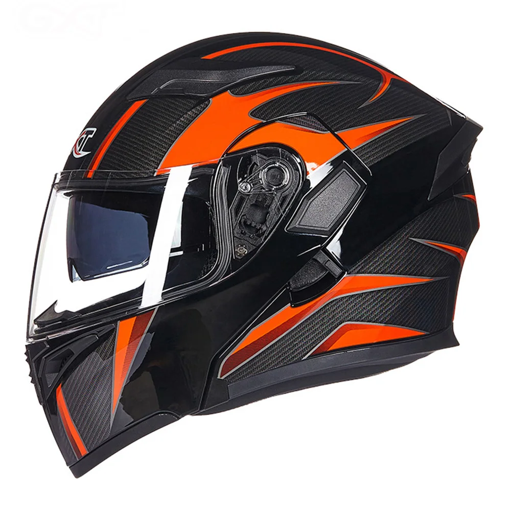 GXT мотоциклетный шлем флип-ап шлем для мотокросса Capacete da Motocicleta Cascos Moto Casque Doublel объектив гоночные шлемы для верховой езды - Цвет: Colour 5