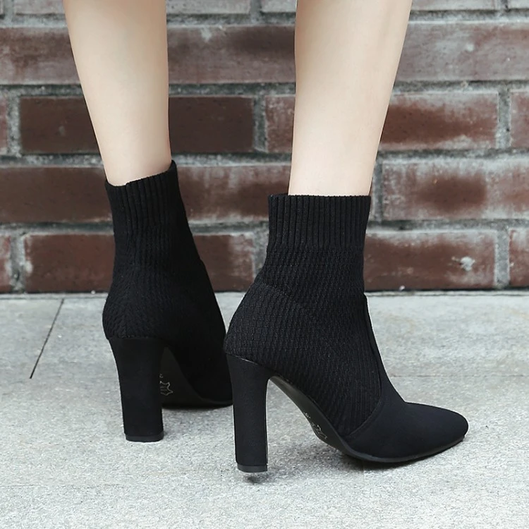 bottines en tissu stretch
