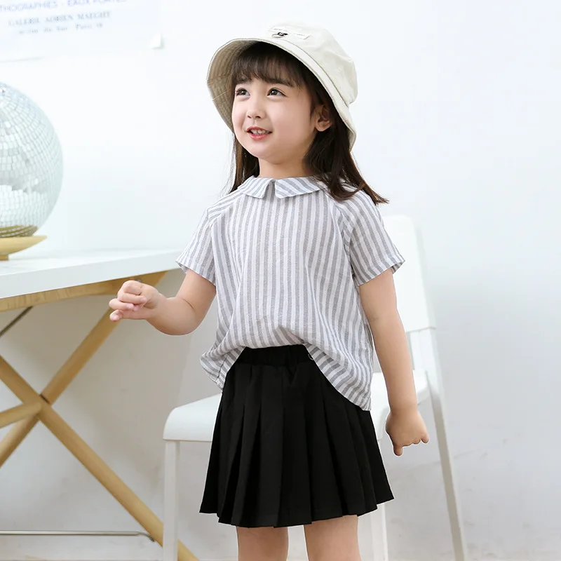 Newest Baby Girl blouse Kids shirt Child Toddler Soft Cotton stripe