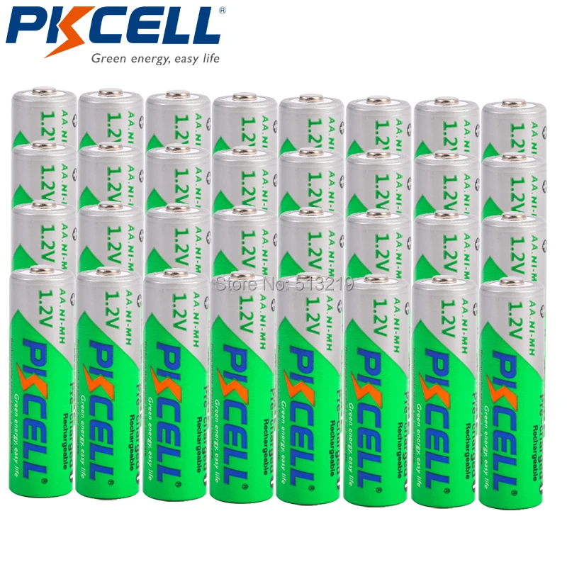 32 x PKCELL AA 2200MAH 1,2 V Ni MH 2A перезаряжаемые батареи LSD 2.2Ah низкий саморазряд aa батареи перезарядки батареи|rechargeable battery|lsd batteryaa rechargeable battery | АлиЭкспресс