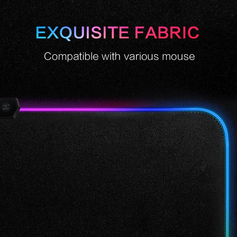 Pаспродажа RGB LED коврик для мыши большой коврик для мыши USB Проводное освещение игровой геймер Коврик для мыши Клавиатура Нескользящая цветная светящая...