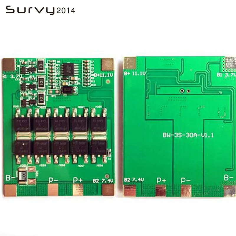 3S BMS 4A 8A 10A 20A Защитная плата для литиевого зарядного устройства модуль 18650 Lipo литий-ионная батарея для зарядки аккумулятора BMS - Цвет: 3S 30A 12V