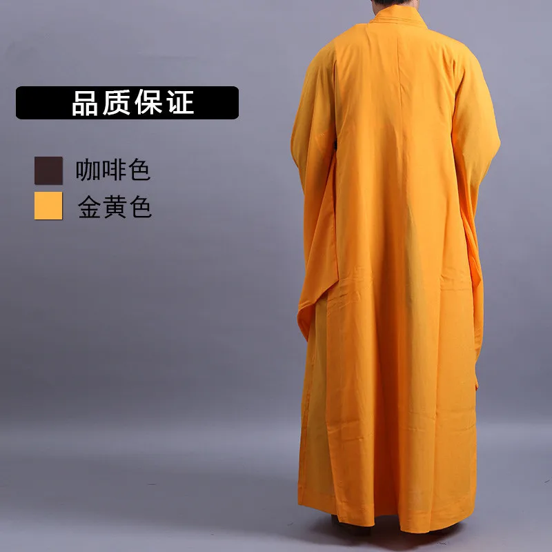 Унисекс Haiqing лежал одежда Шаолинь храмовый костюм буддийские халат платье Zen Буддизм медитации монах одежда лежал костюм монаха - Цвет: YELLOW