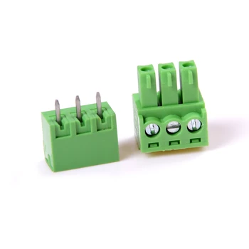 

10 PCS Pcb Screw Terminal Block 3pin Right Angle Terminal Plug-in Type 3.81mm Pitch Connector