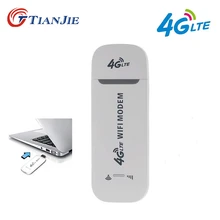 TIANJIE 3g 4G Wifi модем 100 Мбит/с разблокированный/Универсальный/портативный usb модем, usb модем 4G беспроводной сетевой палка автомобильный роутер SIM