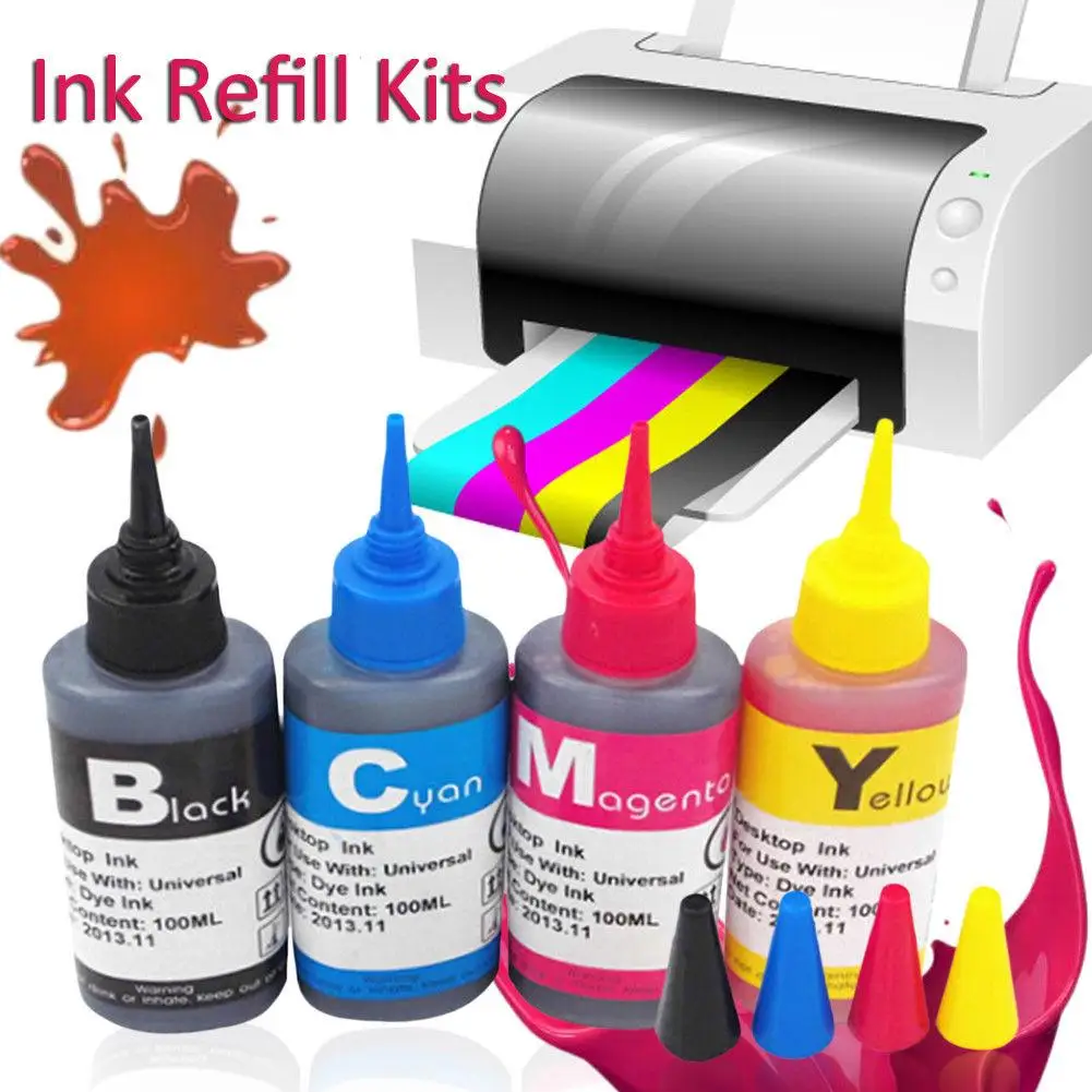 100 мл Quick-Dry Bulk Ink Refill Замена для hp 1050 1000 картридж принтера без кровотечения ультра фильтрация функция