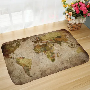 

Anti-Slip American World Map Floor Mat Bathroom Kitchen Door Mat tappeto cucina tapis salon Rugs 40x60cm