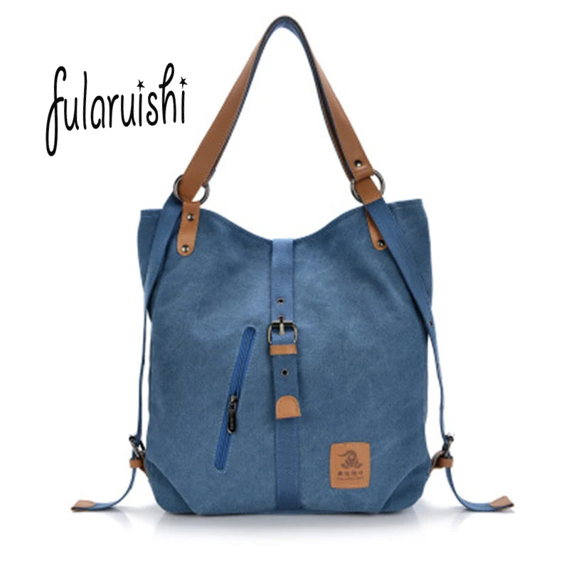 FULARUISHI 2017 New font b Women b font font b Backpack b font Vintage Canvas Bag