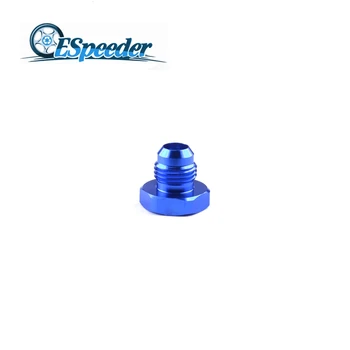 

ESPEEDER Straight Aluminum Oil Fuel Adapter Fittings AN6 Flare Plug Adaptors Blue Fitting