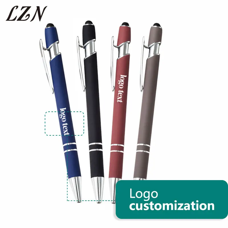 

LZN 10pcs a lot 2019 New Style 2 In 1 Universa Stylus Touch Writing Pen for iPad iPhone Tablet Free Customlized Logo/Text/Date