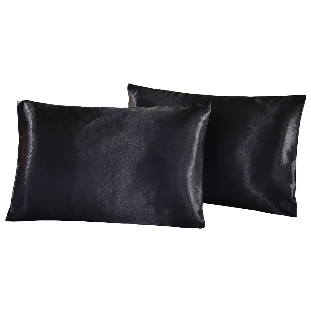 Summer simulation silk solid color cooling pair pillowcases 51*76cm bigger size pillowcases 51*102cm good sleep