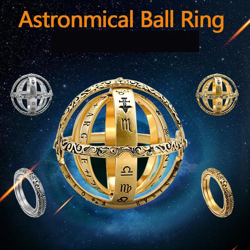 Горячая астрономический шар кольца для мужчин и женщин ювелирные изделия открывающиеся космическая Сфера палец кольцо пара Ювелирные изделия Подарки