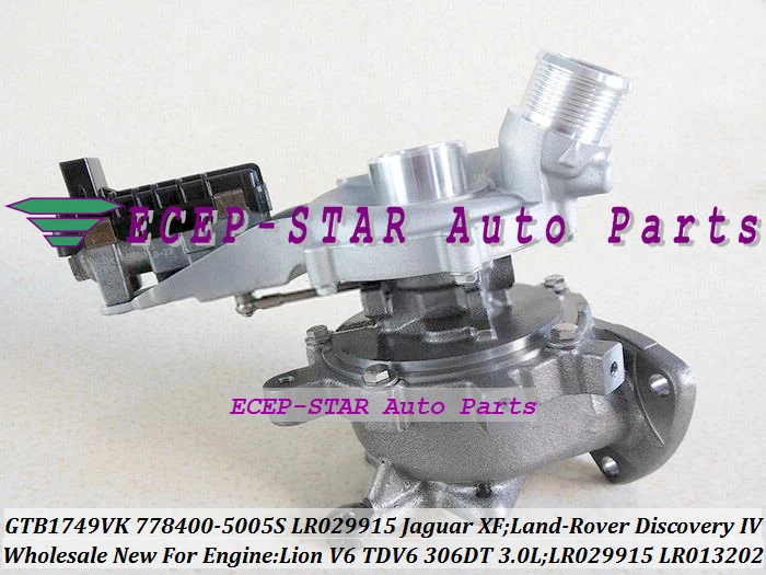 GTB1749VK 778400-5005S 778400 LR029915 LR013202 Turbo Turbocharger For Jaguar XF 3.0D Lion V6 For Land-Rover Discovery IV TDV6 306DT 271HP (4)