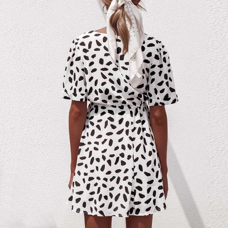 DICLOUD-White-Sand-Spot-Mini-Summer-Dresses-Women-V-Neck-Casual-Beach-Sundress-Sexy-Botton-Wrap (2)