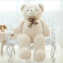 Большой Прекрасный бежевый плюшевый мишка кукла конфеты цвета плюшевый мишка с пятнами бант плюшевая игрушка кукла подарок на день рождения около 120 см