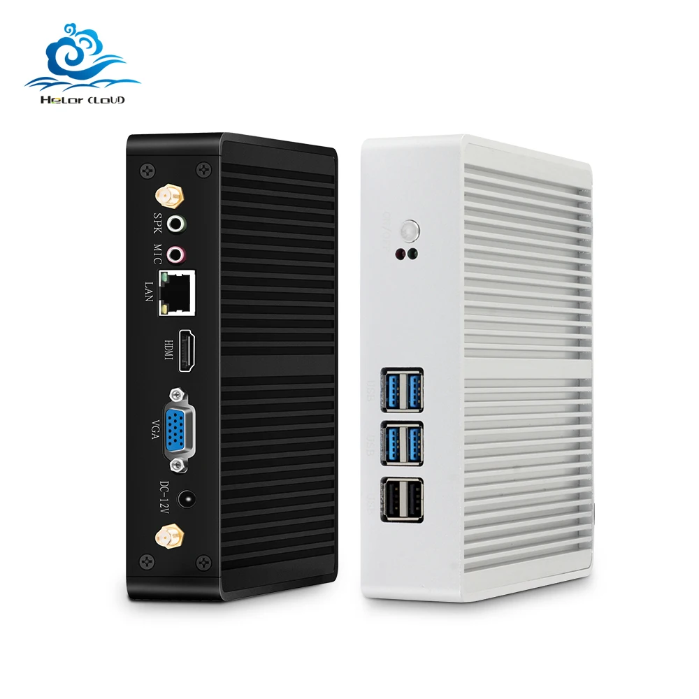 Дешевый Intel Core i5 7200U i3 7100U мини-ПК без вентилятора Windows 10 Barebone компьютер PC DDR3 2,40 GHz 4K HTPC WiFi HDMI VGA USB