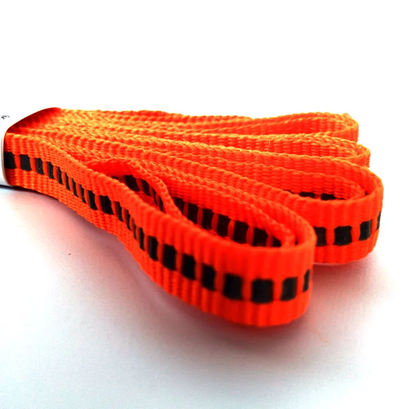 JUP1-12Pair Orange Unisex Shallow Reflective Shoelaces Safety Shoelaces Invisible Shoelaces for Running Sport Sneaker Basketball