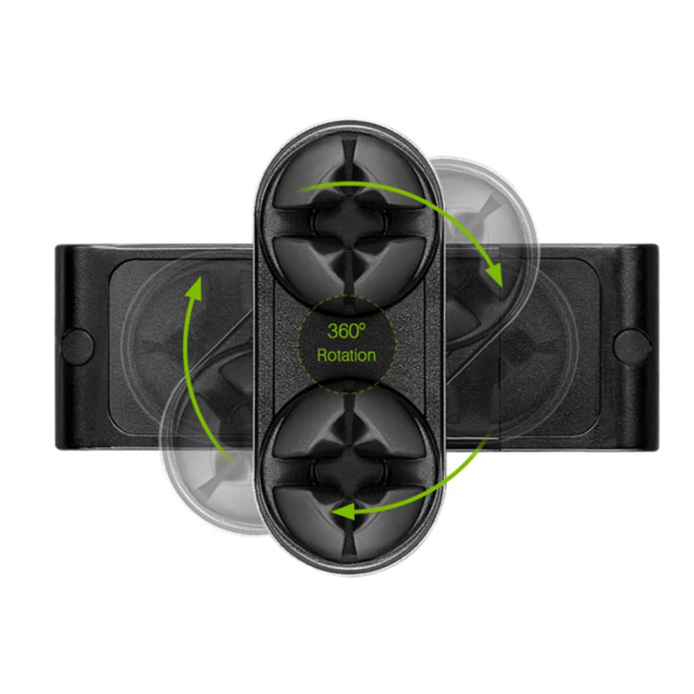 Universal Car Phone Holder with 360° Rotation and Double Mount Clips