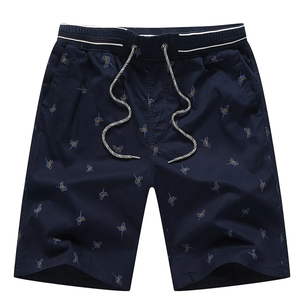 Повседневные мужские шорты,, одноцветные, модные, с принтом, на завязках, шорты для мужчин, летние, пляжные, мужские, повседневные, шорты, masculino, 19APR5