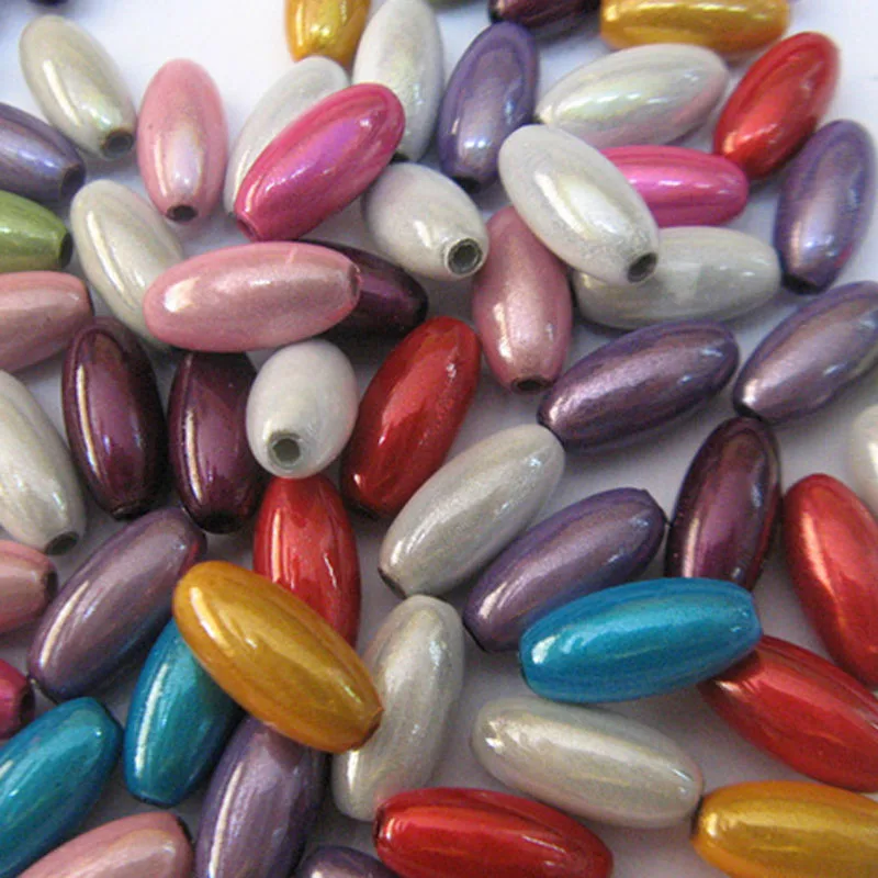 

Loose Miracle Beads Perles Magiques 6x12mm Oval Shape Poires Perle Rice Magic Random Mixed Color