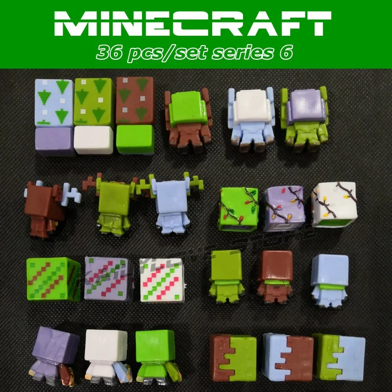 

Hot Minecraft Game 36 pcs/set Series 1/2/3/4/5 Mine Word Model Creeper Steve Endman Action Figure Christmas Birthday Party Gift