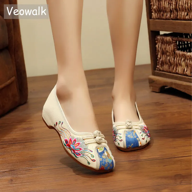 embroidered ballet flats