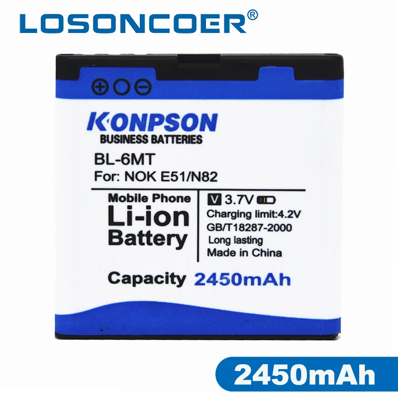 2450 mAh BP-6MT Батарея для Nokia N81 N82 N81-8G E51 E51i 6720 6720C BP 6MT BP6MT телефон батареи высокого Ёмкость