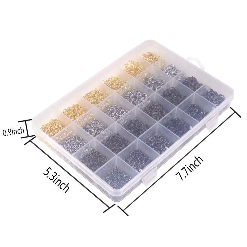 3142 шт./компл. Набор для создания украшений с открытыми кольцами, застежками-омарами, открытым кольцом, изогнутыми кусачки для цепочек