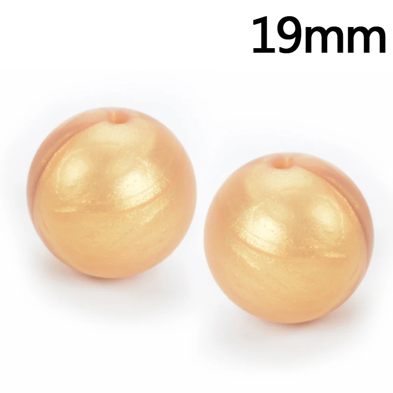 Горячие 19 мм круглые 50 шт силиконовые бусины для прорезывания зубов для ребенка BPA безопасные DIY силиконовые бусины - Цвет: metal gold