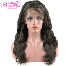 Berrys модные Синтетические волосы на кружеве парики объемная волна 130% плотность бразильские виргинские волосы 13x4 кружева парик Prepluncked швейцарские кружева с детскими волосами