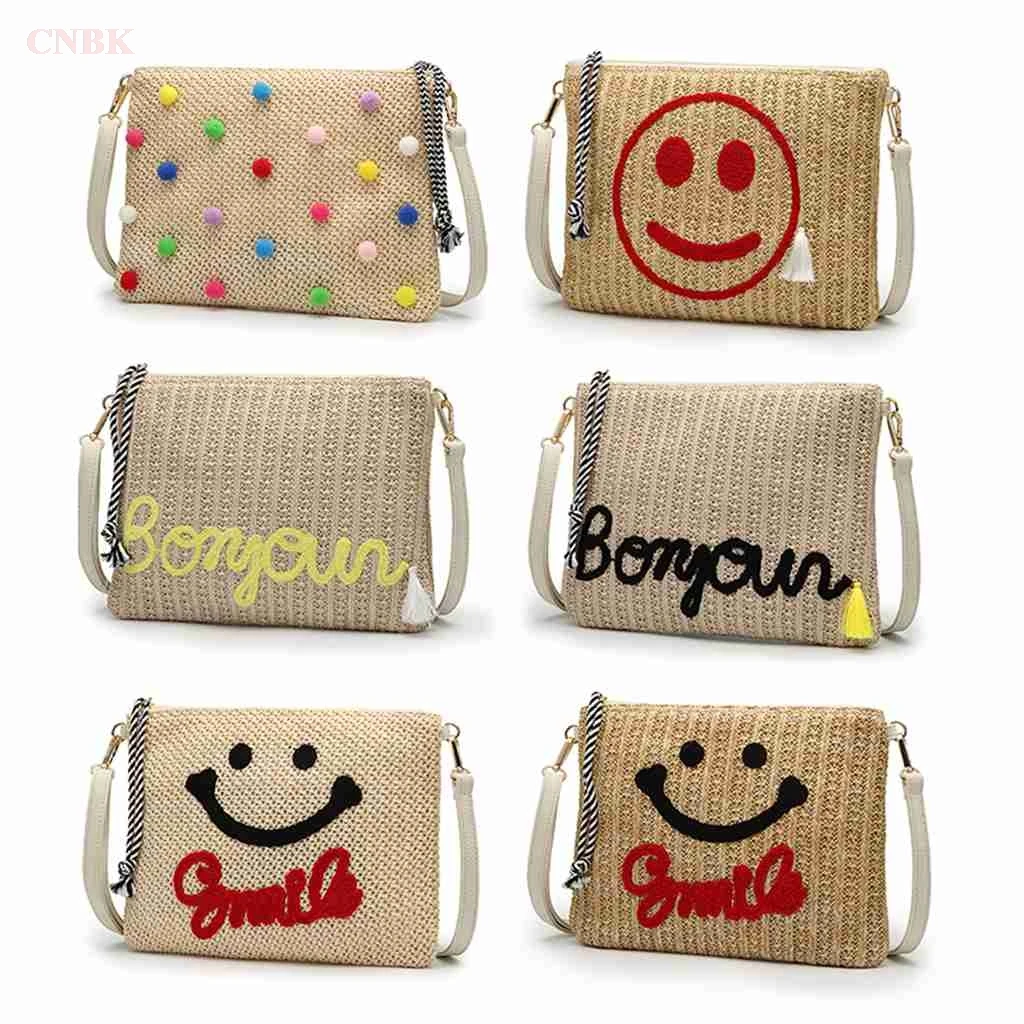 

Hand-Held Diagonal Cross-Use Bag Straw Female Summer New Product Bag Wild Tide Large Capacity Cotton Linen Material Handbag