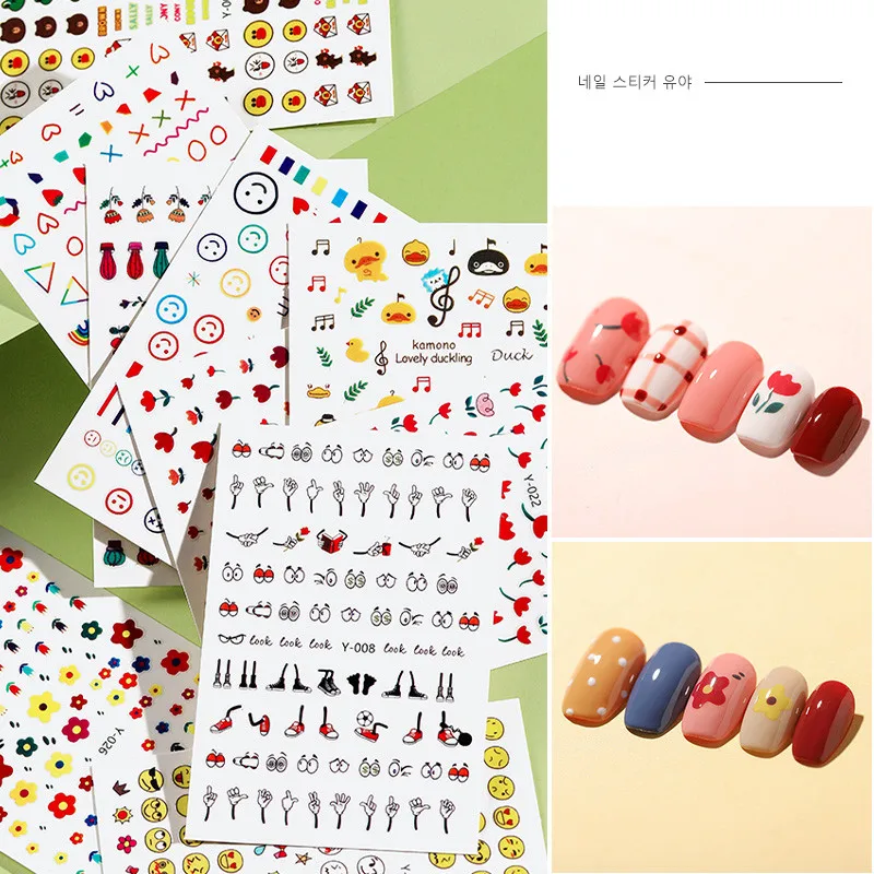 

1 Sheet Flower 3D Nail Art Transfer Stickers Japanese Nail Art Designs Floral Nail Professional Manicur for Nail Decorations