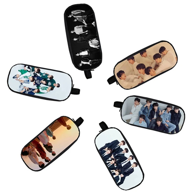 

New Fashion K-pop Bangtan Boys Printing Pencil Case Large Double Layer Box School Office Supply For Teacher Gift