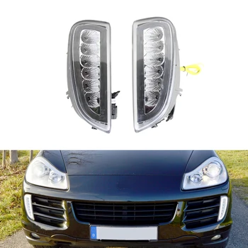 

Clear Switchback Led Daytime Running Light W Amber Turn Signal Position Lights For Porsche Cayenne I 957 9PA 07-10 Car-Styling