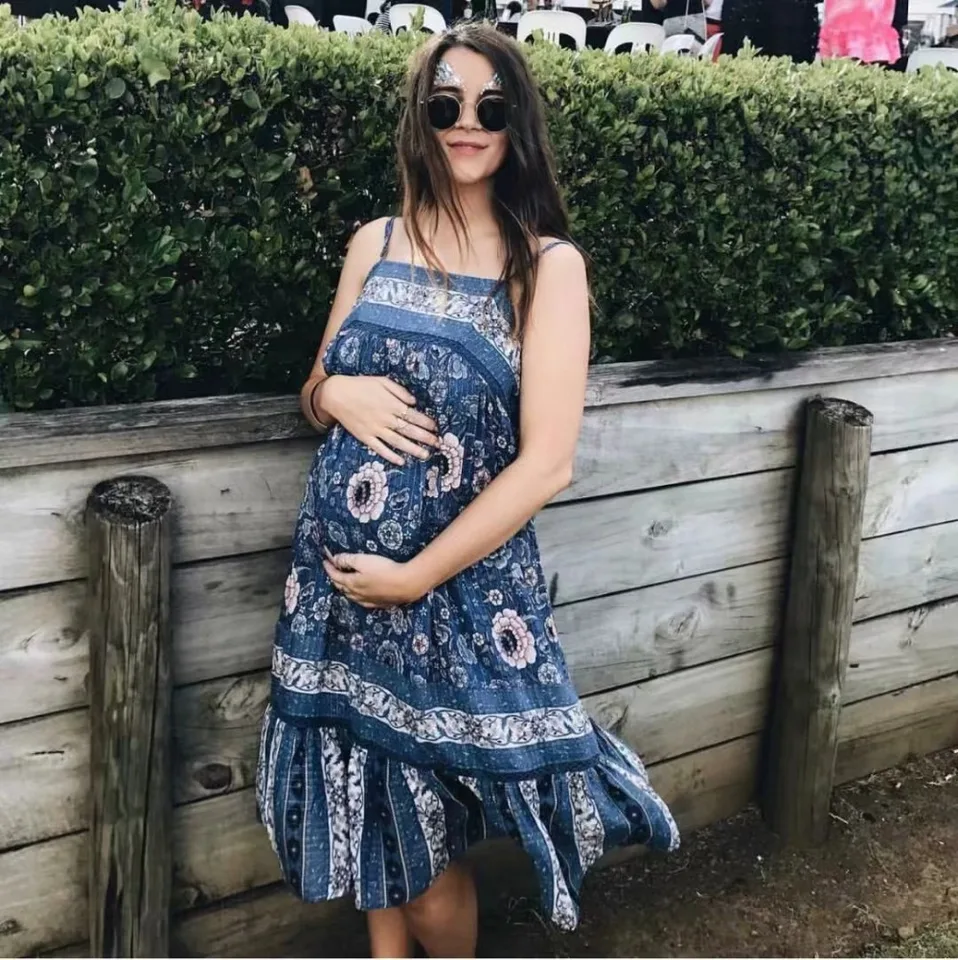 low back denim midi dress