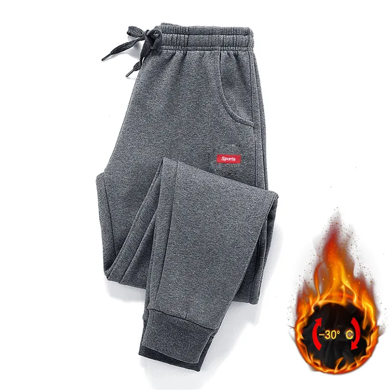 5XL Men's Sweatpants Winter Warm Harem Fleece Pants Male Plus Size Cotton Sports Trousers Jogger Pencil Pants GYMS 2019 Spring 3