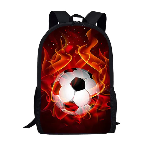 FORUDESIGNS Fire Foot Ball Футбол Баскетбол принты 3 комплекта Школьные сумки Дети мужчины рюкзак школьный рюкзак для детей для подростков студентов мальчиков - Цвет: HME1064C