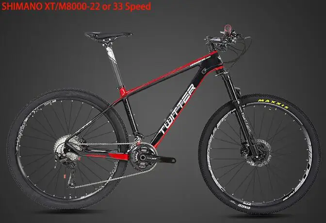 29*19 дюймов углеродного волокна горный велосипед MTB 12/22/33 Скорость углерода велосипед, способный преодолевать Броды для SRAM NX Орел SLX M7000 M8000 Компоненты - Цвет: SHIMANO XT M8000