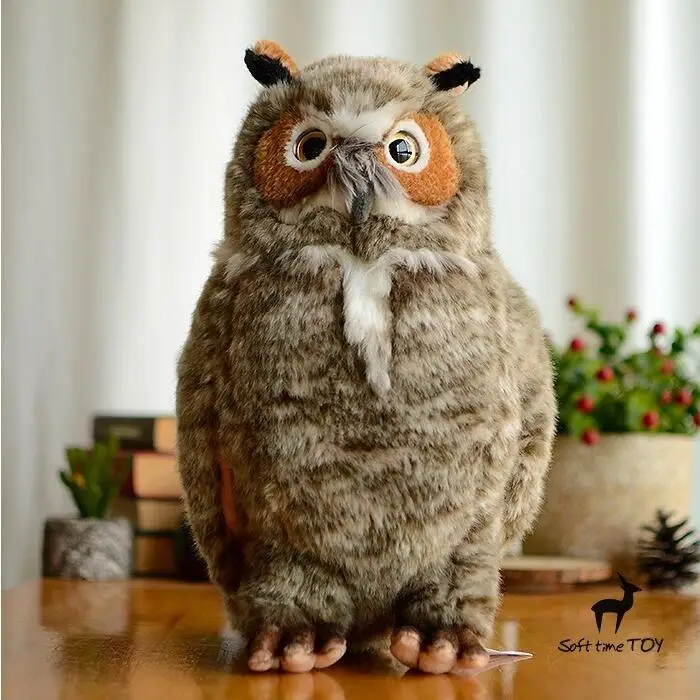 Big Toy Owl Doll Plush Toys Simulation Wildlife Christmas Valentine'S