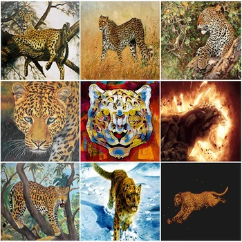 

OUYIJIA Animal Leopard 5D DIY Diamond Painting Diamond For Sale Mosaic Embroidery Picture Of Rhinestone Full Square Cross Stitch