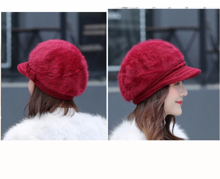 Брендовые шапочки шляпа Skullies хлопок прекрасный чалма с бантом вязанная теплая шапка зимняя шапка женская шапка шерсть