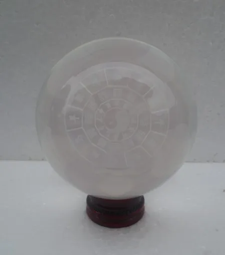

Rare 100-110mm Feng Shui Bagua Glass Crystal Ball Free Shipping