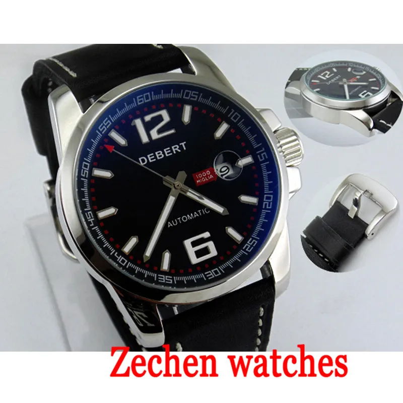 

Debert 44MM mechanical watch men's fashion calendar watch men's waterproof automatic mechanical watch men