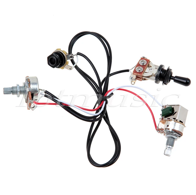 kmise two humbucker guitar wiring harness black 3 way toggle switch AC Toggle Switch Wiring kmise two humbucker guitar wiring harness black 3 way toggle switch 500k with coil tap